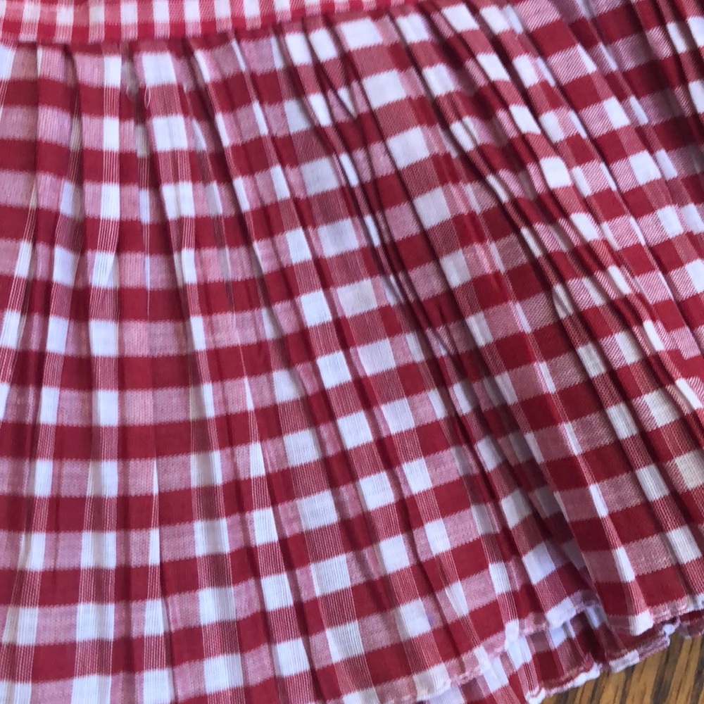 Red Gingham Ruffle Mini Skirt - Picture 4 of 5
